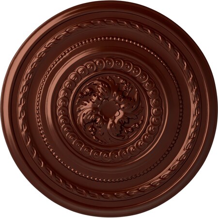 Ekena Millwork Pearl Ceiling Medallion (Fits Canopies up to 1 7/8"), 26 1/4"OD x 1 1/2"P, Antique Copper CM26PEACS